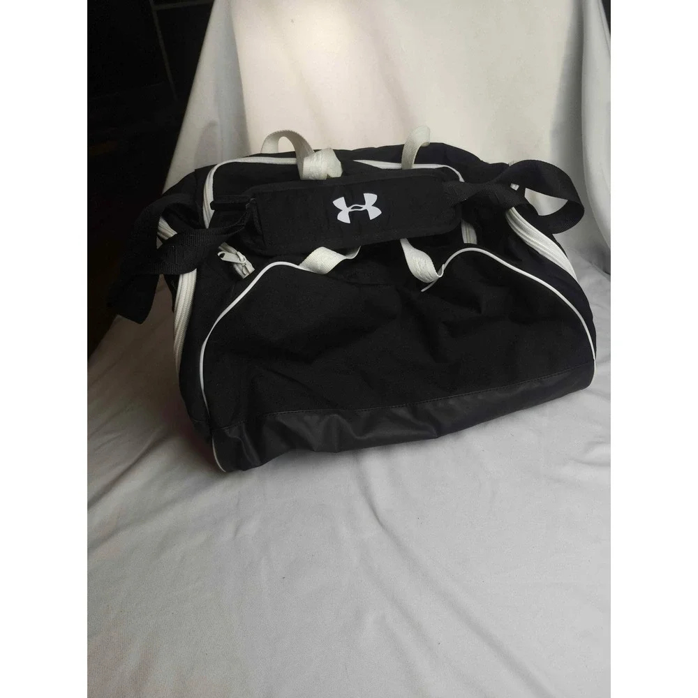 Under Armour Storm Undeniable Duffle Bag Black White Gym Travel Medium Bag